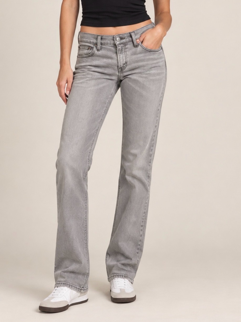 Levi’s 524 Too Superlow Gray Jeans Size 31 32” Inseam